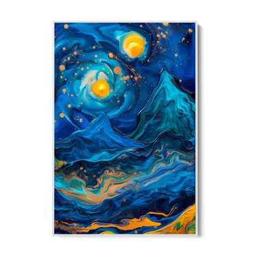 Quadro Stampa su Tela Visioni Blu - CupidoDesign