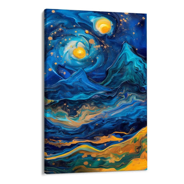 Quadro Stampa su Tela Visioni Blu - CupidoDesign