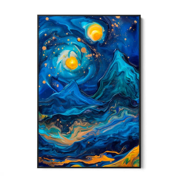 Quadro Stampa su Tela Visioni Blu - CupidoDesign