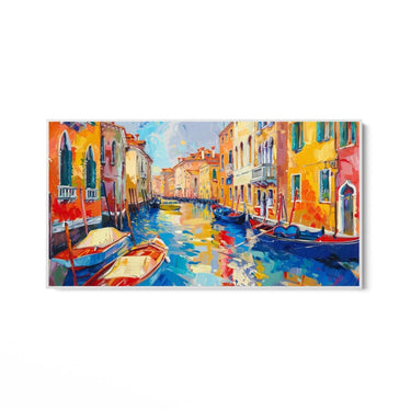 Quadro Stampa su Tela Visioni tra le Gondole - CupidoDesign