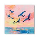 Quadro Stampa su Tela Volo al tramonto - CupidoDesign
