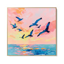 Quadro Stampa su Tela Volo al tramonto - CupidoDesign
