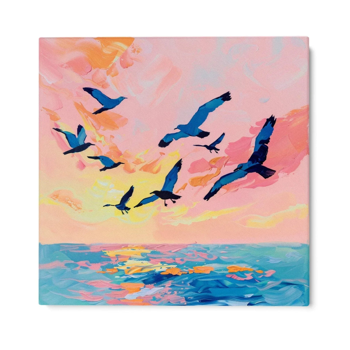 Quadro Stampa su Tela Volo al tramonto - CupidoDesign