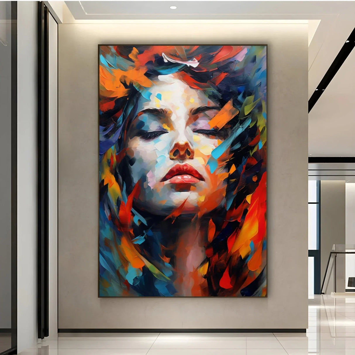 Quadro Stampa su Tela Volto Arcobaleno - CupidoDesign