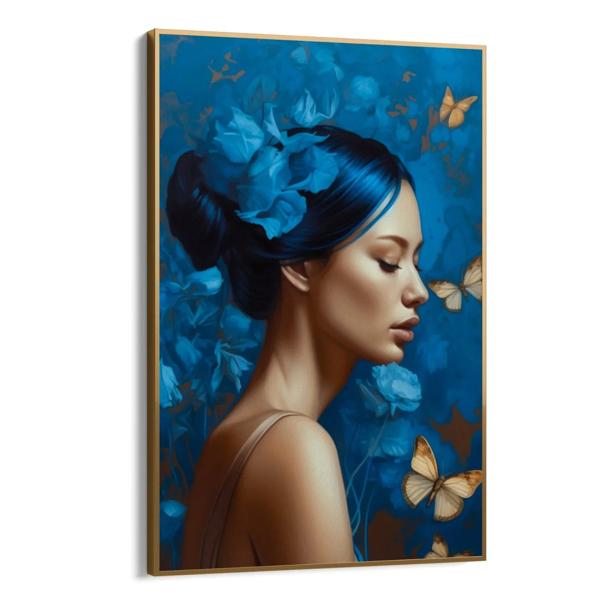 Quadro Stampa su Tela Volto Azzurro - CupidoDesign