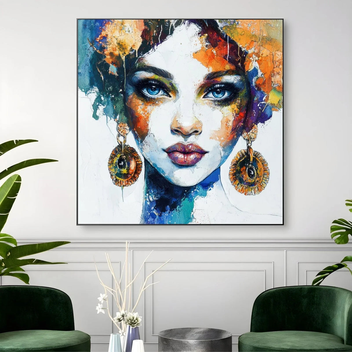 Quadro Stampa su Tela Volto di ceramica - CupidoDesign