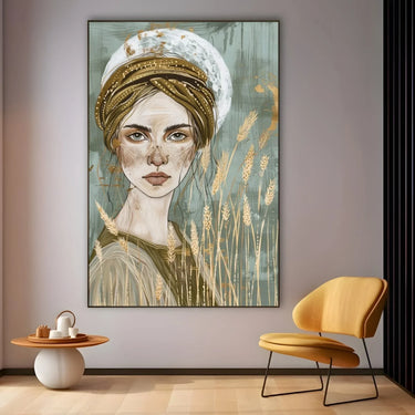 Quadro Stampa su Tela Volto di spighe - CupidoDesign