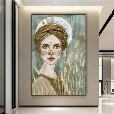 Quadro Stampa su Tela Volto di spighe - CupidoDesign