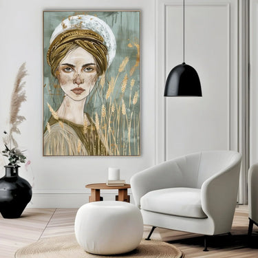 Quadro Stampa su Tela Volto di spighe - CupidoDesign