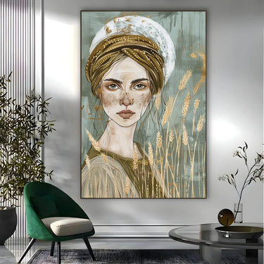 Quadro Stampa su Tela Volto di spighe - CupidoDesign