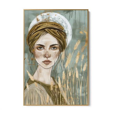 Quadro Stampa su Tela Volto di spighe - CupidoDesign