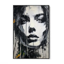 Quadro Stampa su Tela Volto in Bianco e Nero - CupidoDesign