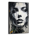 Quadro Stampa su Tela Volto in Bianco e Nero - CupidoDesign