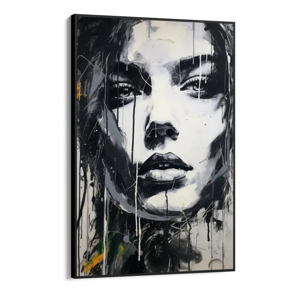 Quadro Stampa su Tela Volto in Bianco e Nero - CupidoDesign