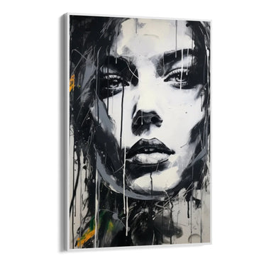Quadro Stampa su Tela Volto in Bianco e Nero - CupidoDesign