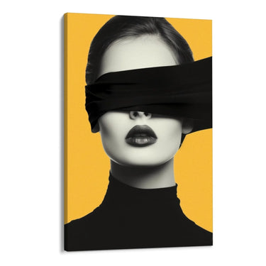 Quadro Stampa su Tela Volto in giallo - CupidoDesign