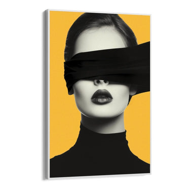 Quadro Stampa su Tela Volto in giallo - CupidoDesign