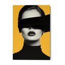 Quadro Stampa su Tela Volto in giallo - CupidoDesign