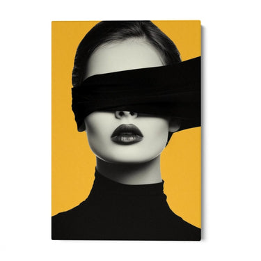 Quadro Stampa su Tela Volto in giallo - CupidoDesign