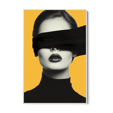 Quadro Stampa su Tela Volto in giallo - CupidoDesign