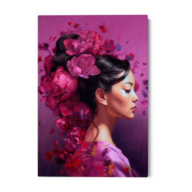 Quadro Stampa su Tela Volto Rosa - CupidoDesign