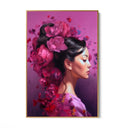 Quadro Stampa su Tela Volto Rosa - CupidoDesign