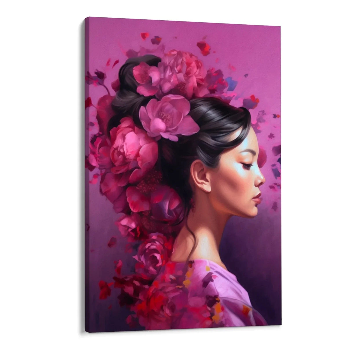 Quadro Stampa su Tela Volto Rosa - CupidoDesign