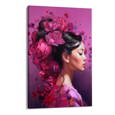 Quadro Stampa su Tela Volto Rosa - CupidoDesign