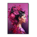 Quadro Stampa su Tela Volto Rosa - CupidoDesign