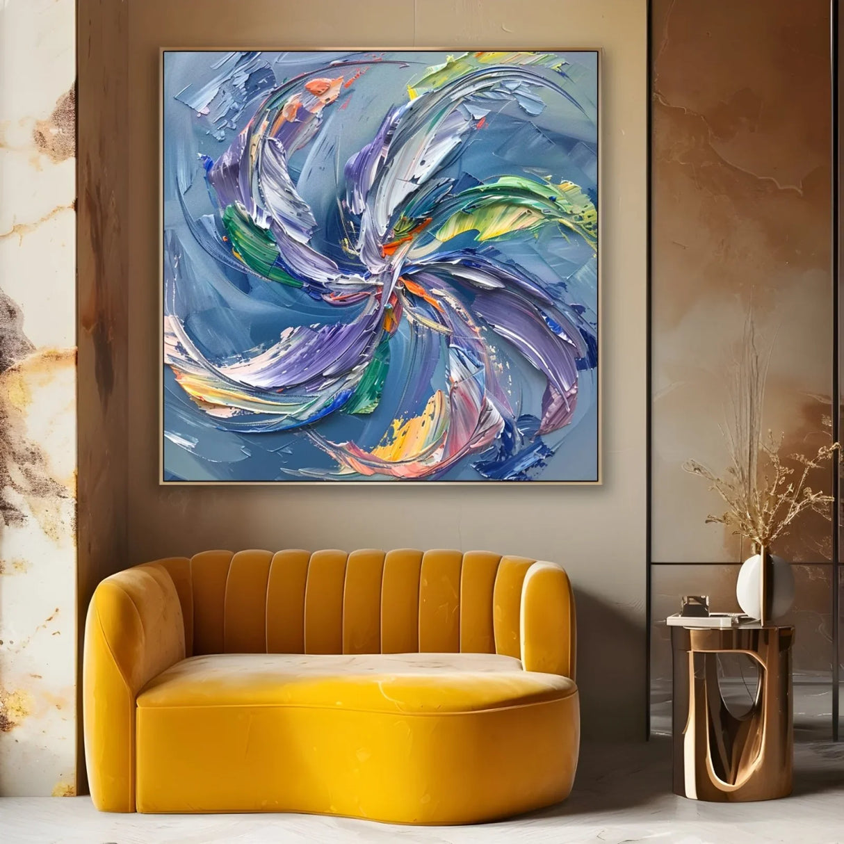 Quadro Stampa su Tela Vortice di Colori - CupidoDesign