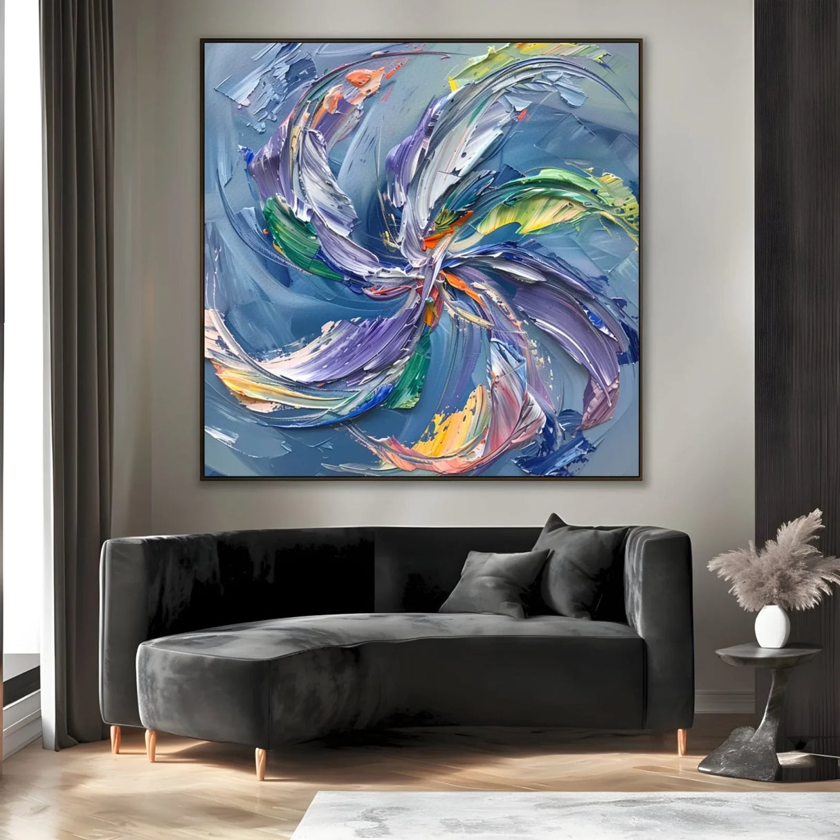 Quadro Stampa su Tela Vortice di Colori - CupidoDesign
