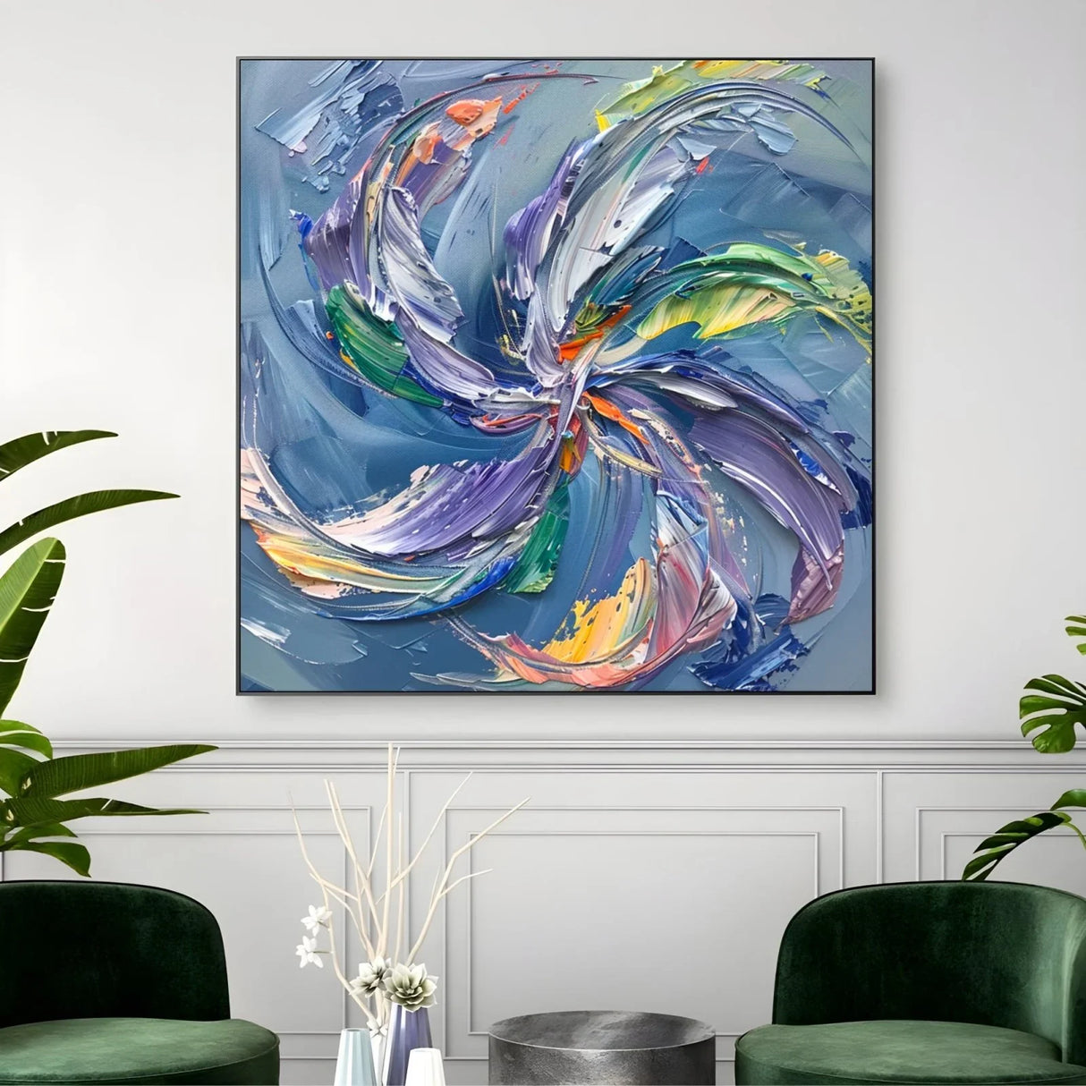 Quadro Stampa su Tela Vortice di Colori - CupidoDesign