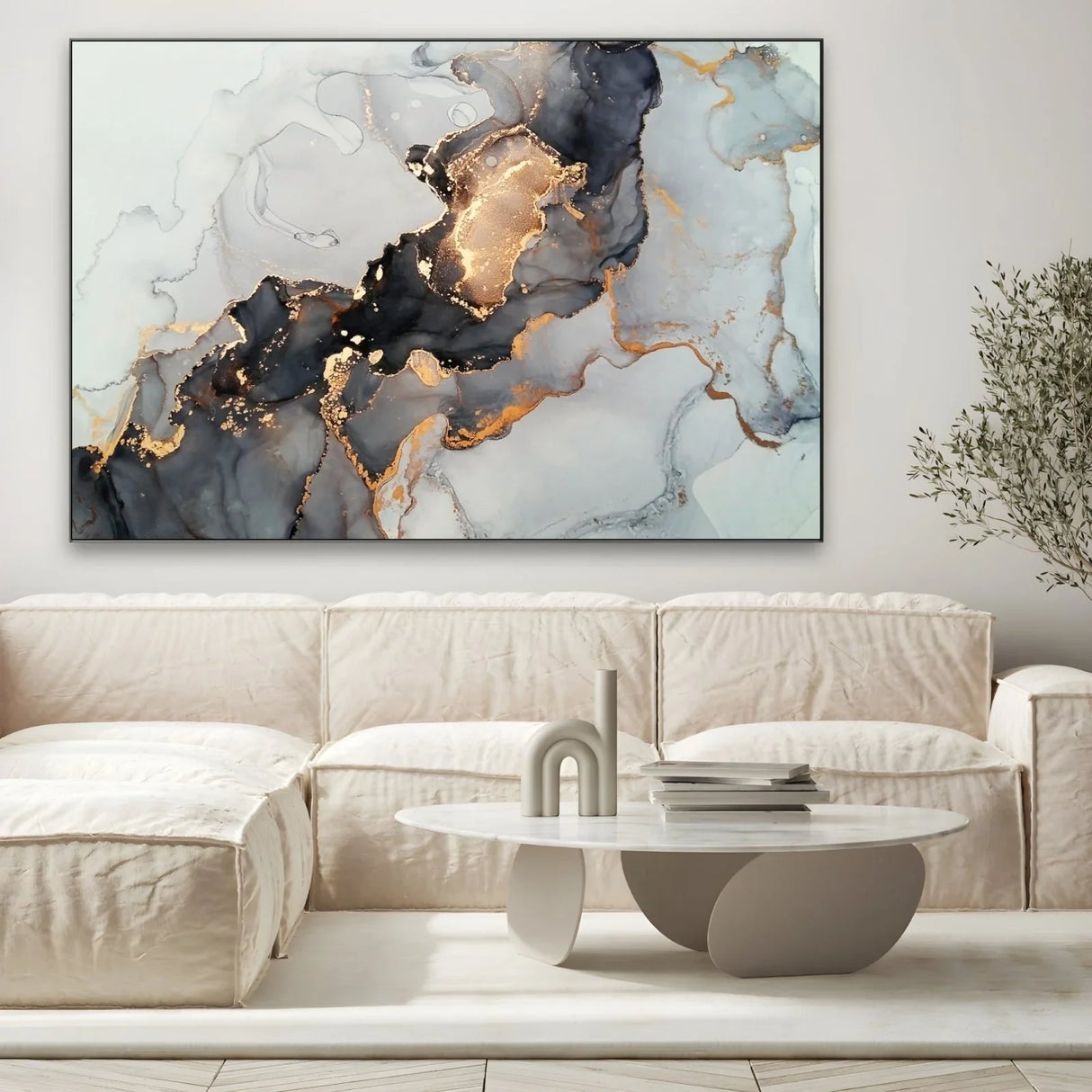 Quadro Stampa su Tela Vulcano Dorato - CupidoDesign