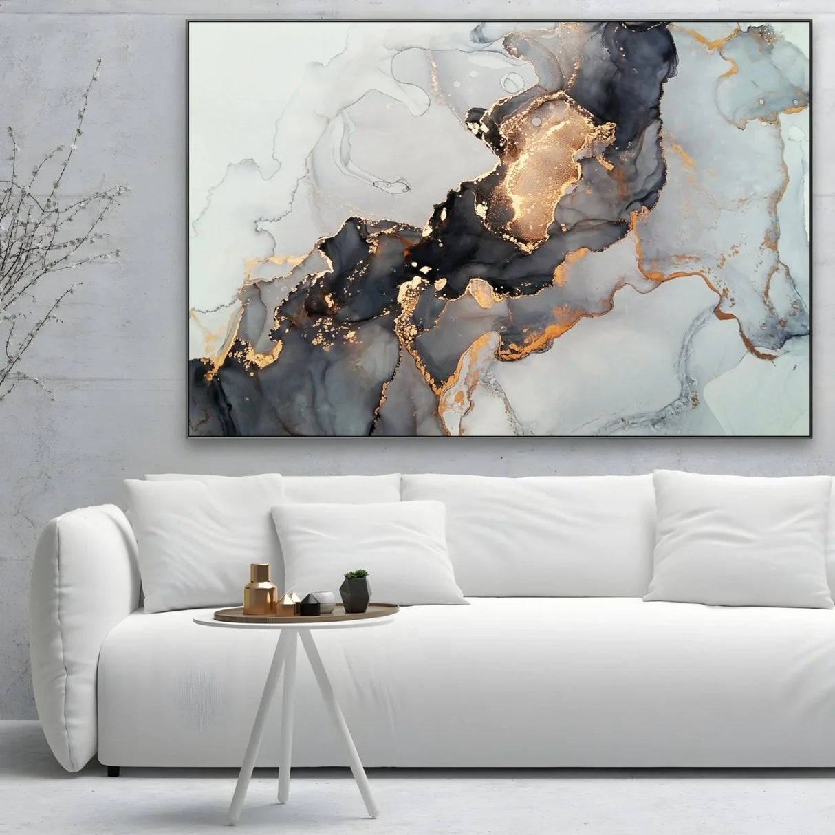 Quadro Stampa su Tela Vulcano Dorato - CupidoDesign