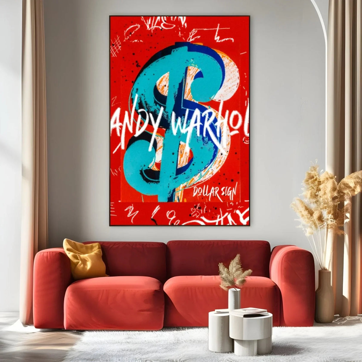 Quadro Stampa su Tela Warhol Dollar Sign - CupidoDesign