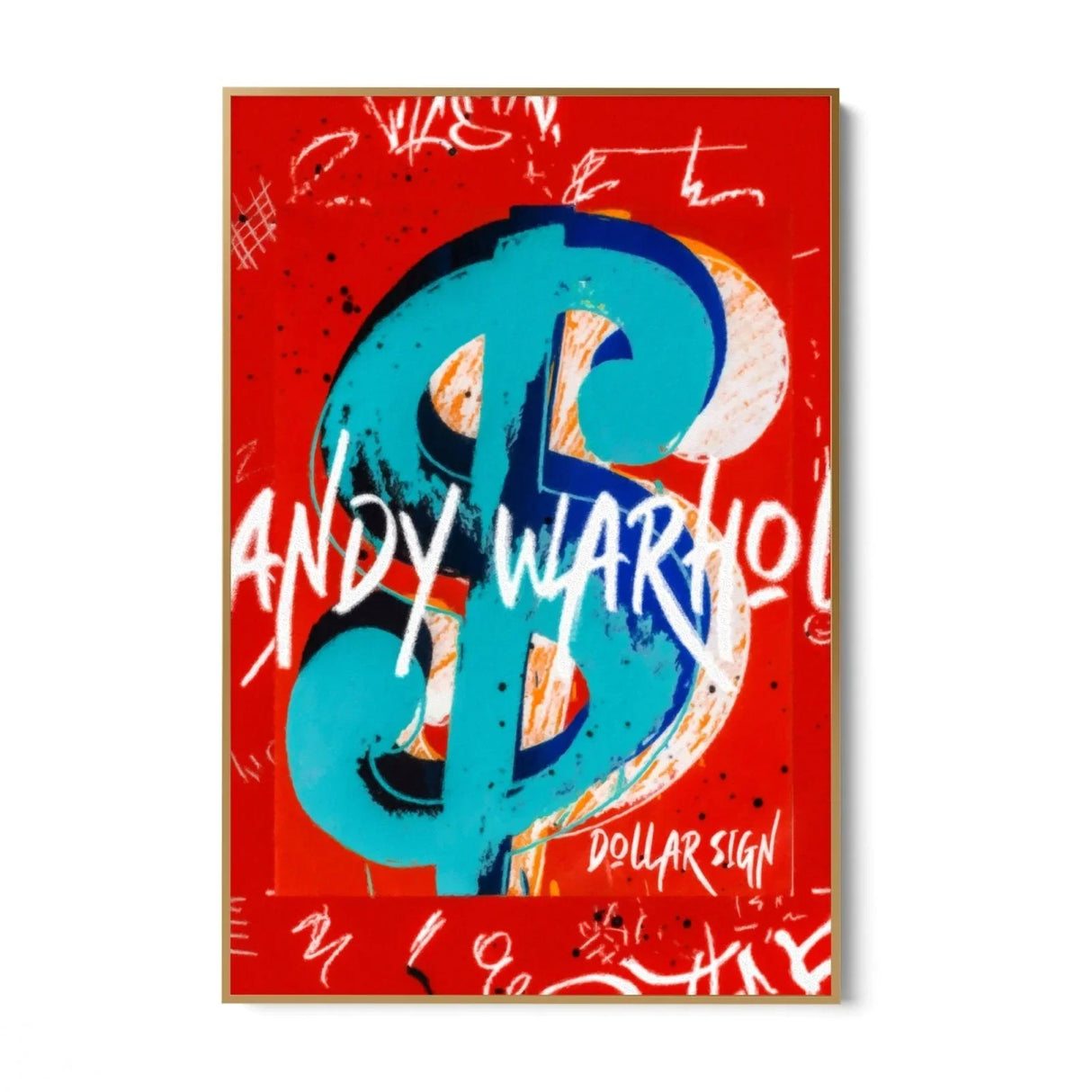 Quadro Stampa su Tela Warhol Dollar Sign - CupidoDesign