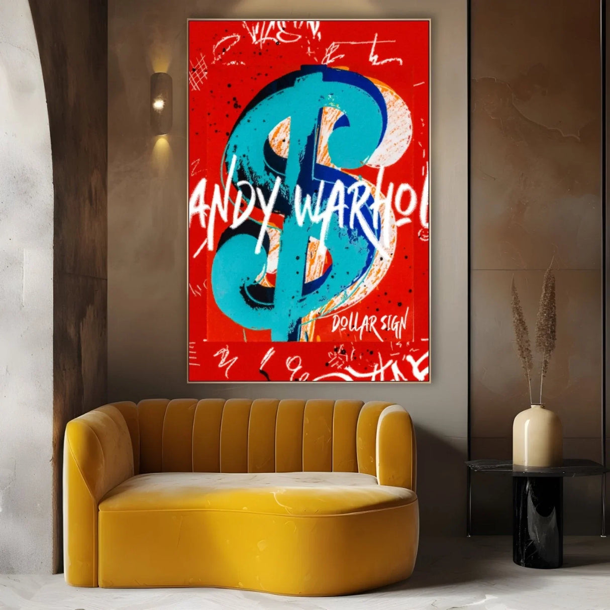 Quadro Stampa su Tela Warhol Dollar Sign - CupidoDesign