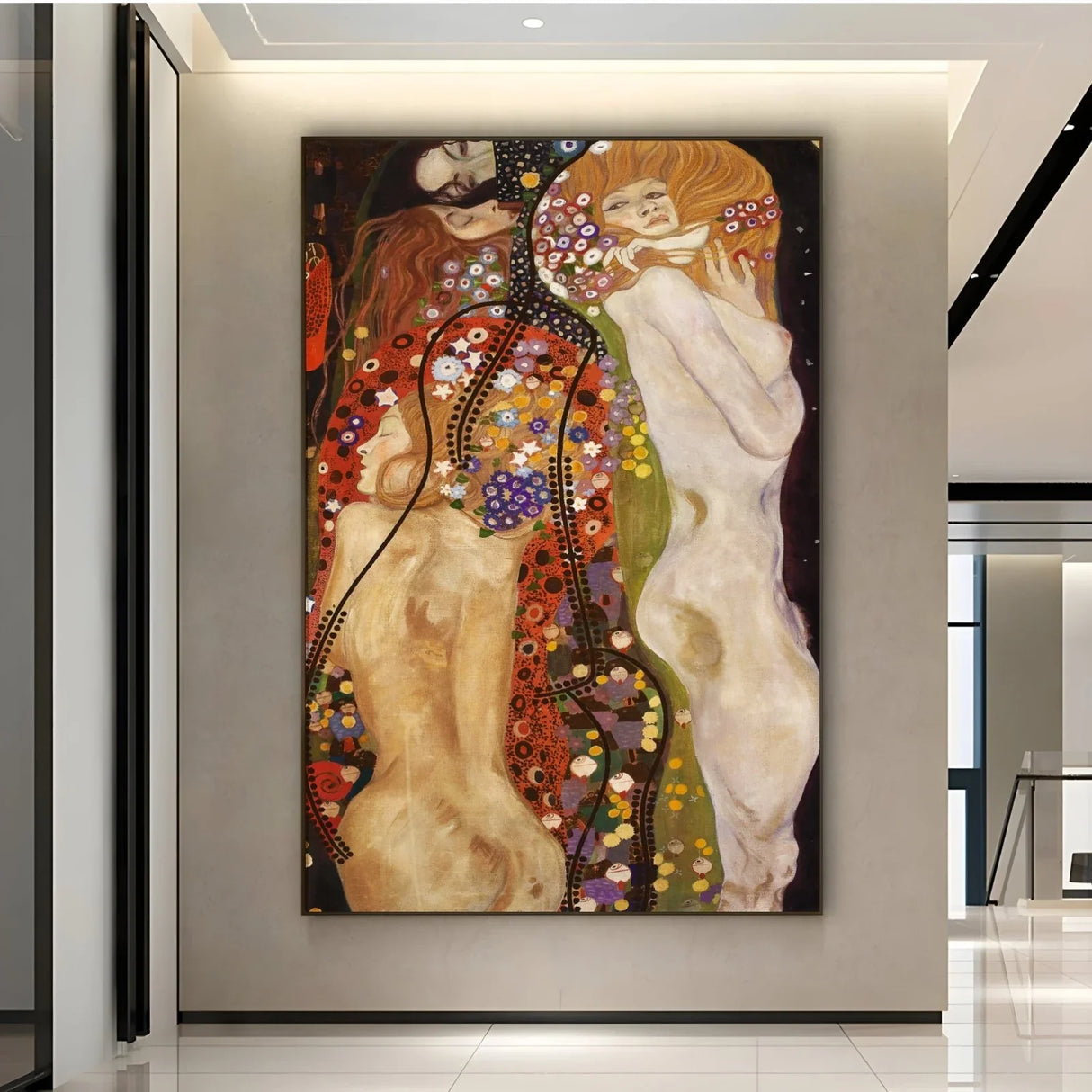 Quadro Stampa su Tela Water Serpents, Klimt - CupidoDesign
