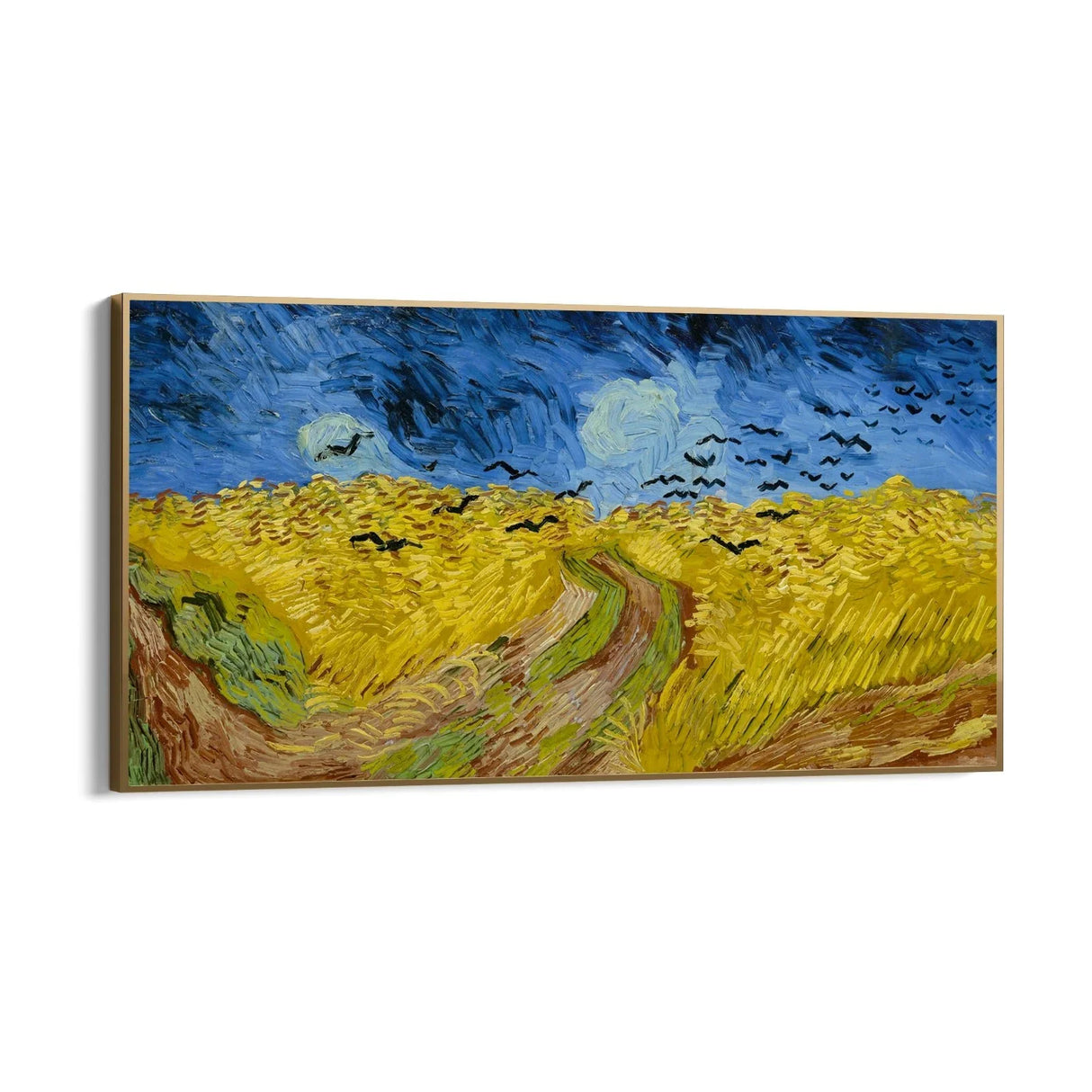 Quadro Stampa su Tela Wheat Field with Crows, Van Gogh - CupidoDesign