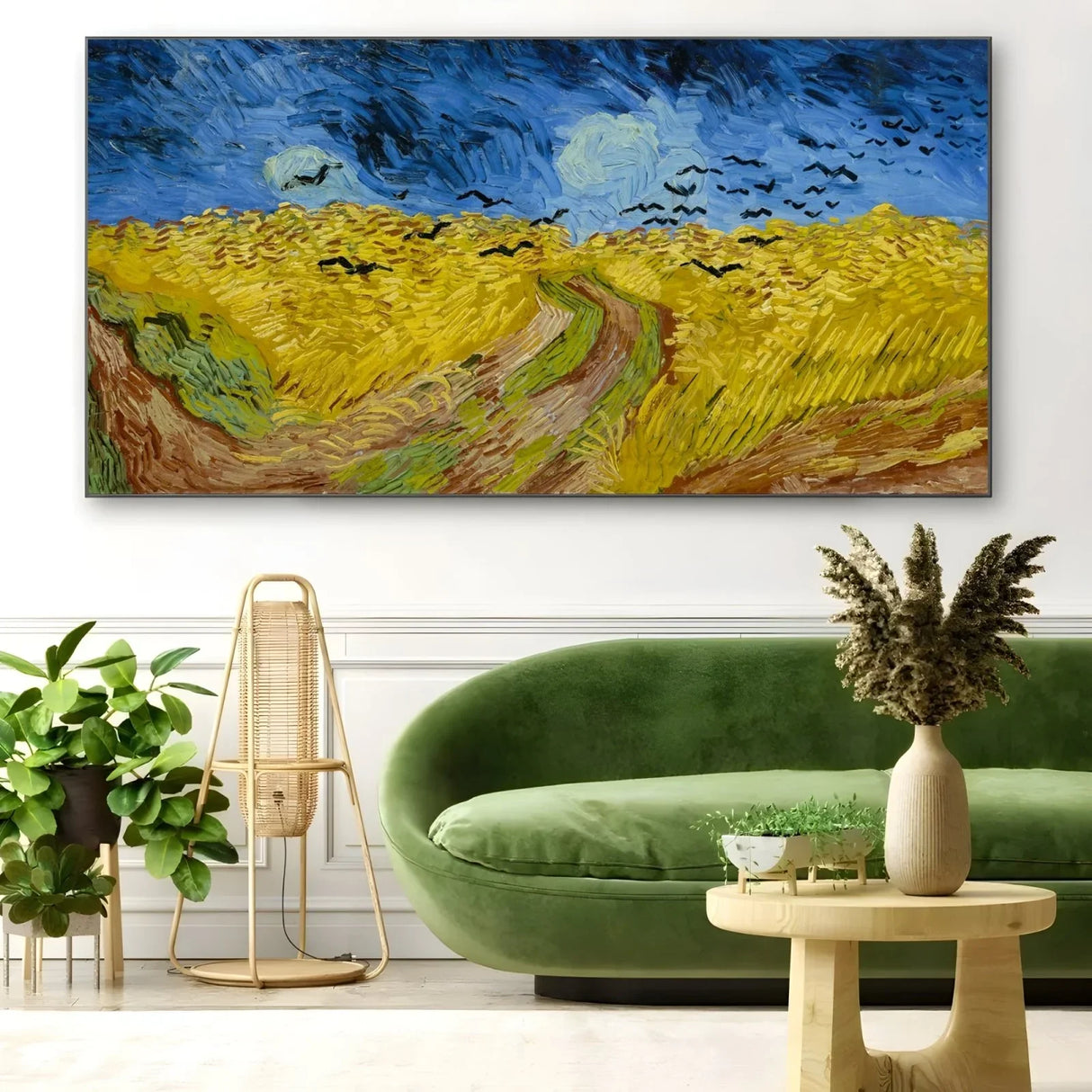 Quadro Stampa su Tela Wheat Field with Crows, Van Gogh - CupidoDesign