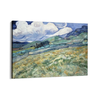 Quadro Stampa su Tela Wheatfield and Mountains 1889, Vincent Van Gogh - CupidoDesign
