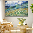 Quadro Stampa su Tela Wheatfield and Mountains 1889, Vincent Van Gogh - CupidoDesign