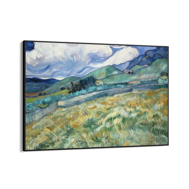 Quadro Stampa su Tela Wheatfield and Mountains 1889, Vincent Van Gogh - CupidoDesign