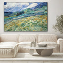 Quadro Stampa su Tela Wheatfield and Mountains 1889, Vincent Van Gogh - CupidoDesign