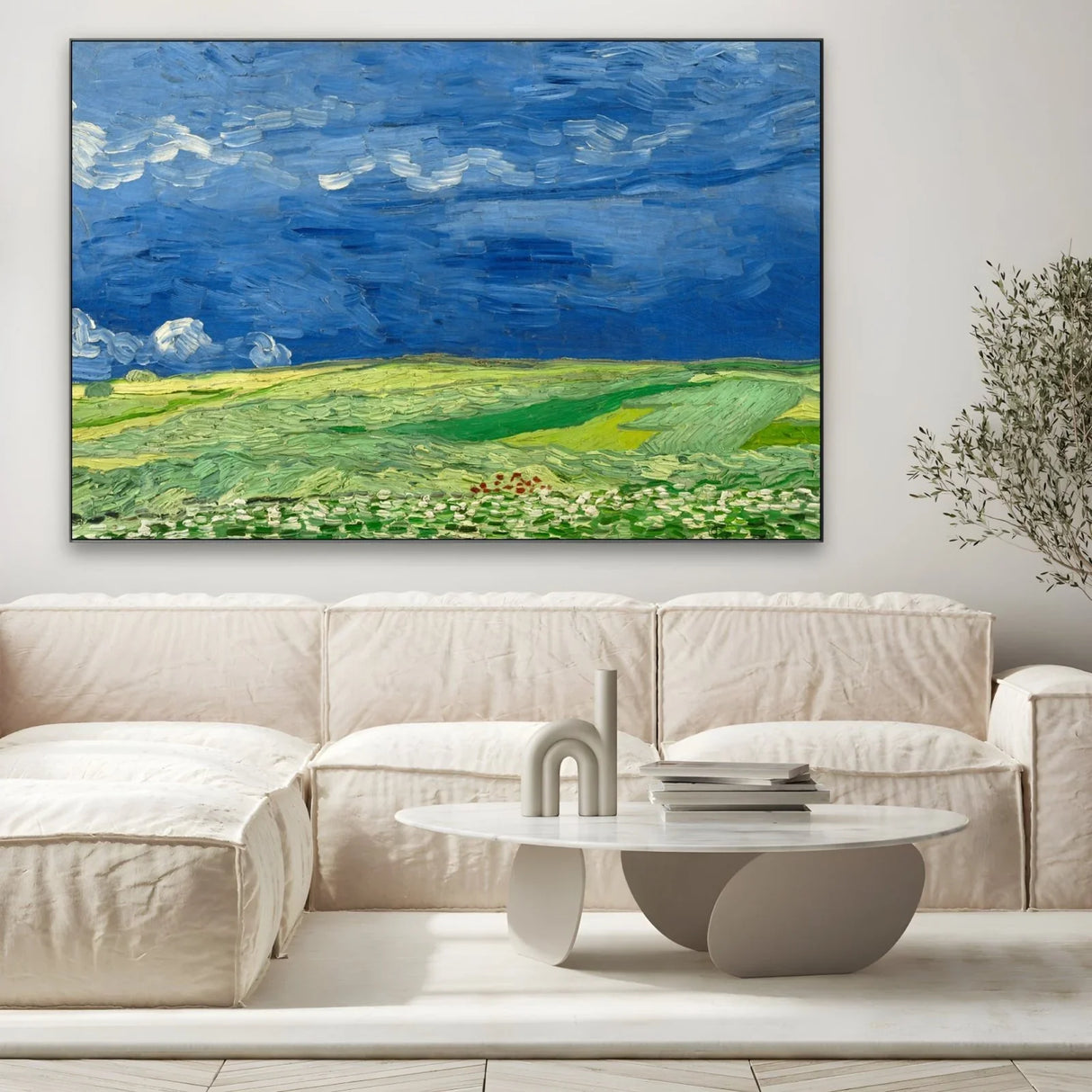 Quadro Stampa su Tela Wheatfields Under Thunderclouds, Vincent Van Gogh - CupidoDesign