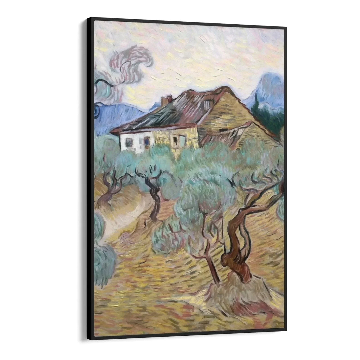 Quadro Stampa su Tela White Cottage Among Olive Trees, Vincent Van Gogh - CupidoDesign
