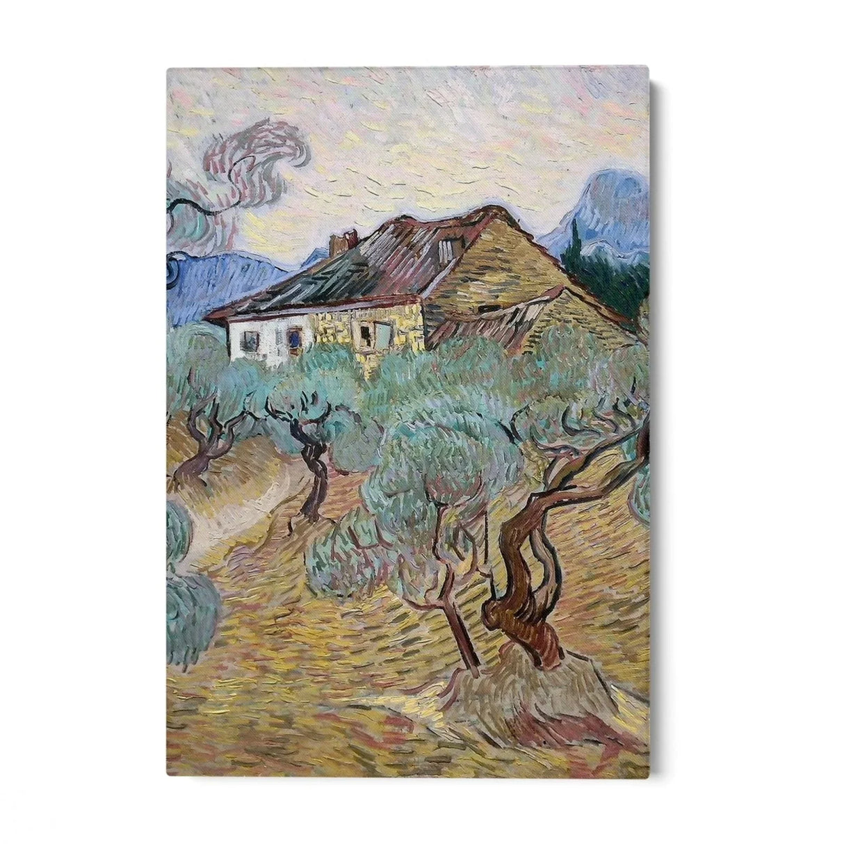 Quadro Stampa su Tela White Cottage Among Olive Trees, Vincent Van Gogh - CupidoDesign