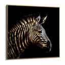 Quadro Stampa su Tela Zebra Dorata - CupidoDesign