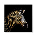 Quadro Stampa su Tela Zebra Dorata - CupidoDesign