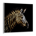 Quadro Stampa su Tela Zebra Dorata - CupidoDesign